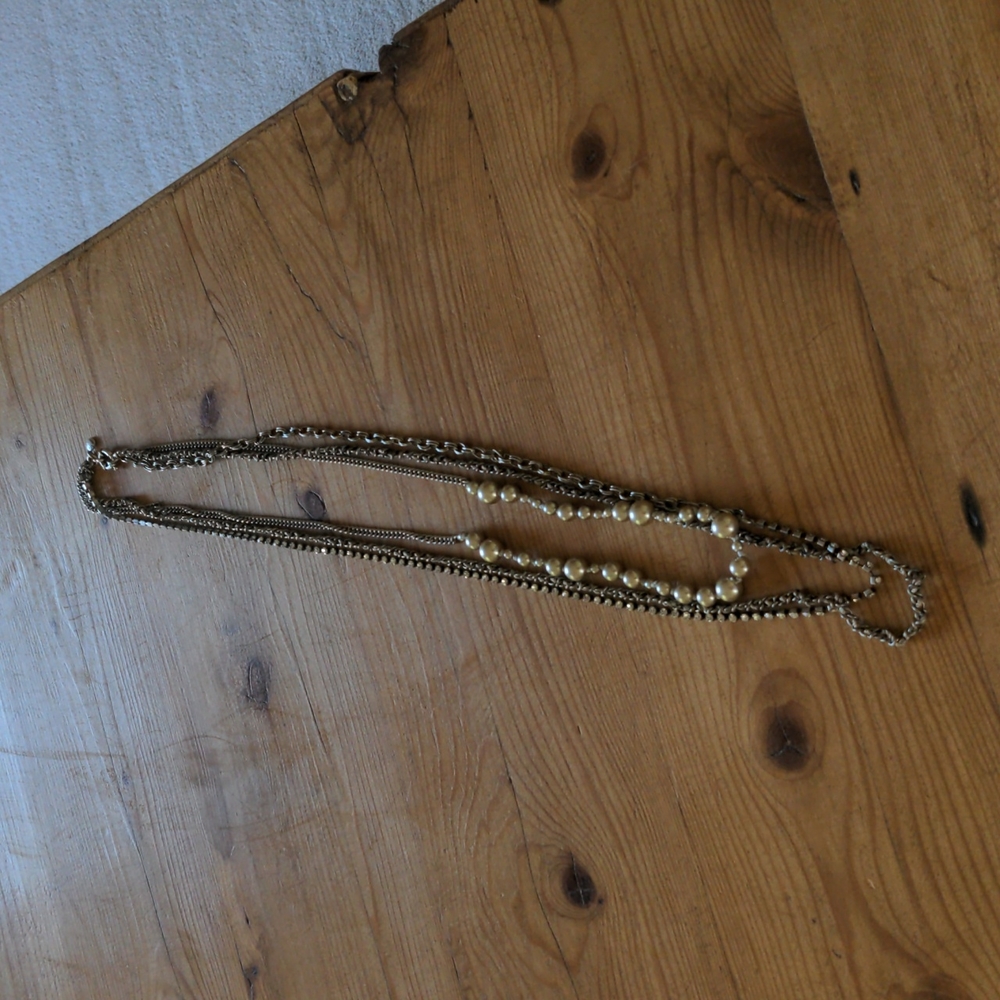 18' silver 3 strand necklace